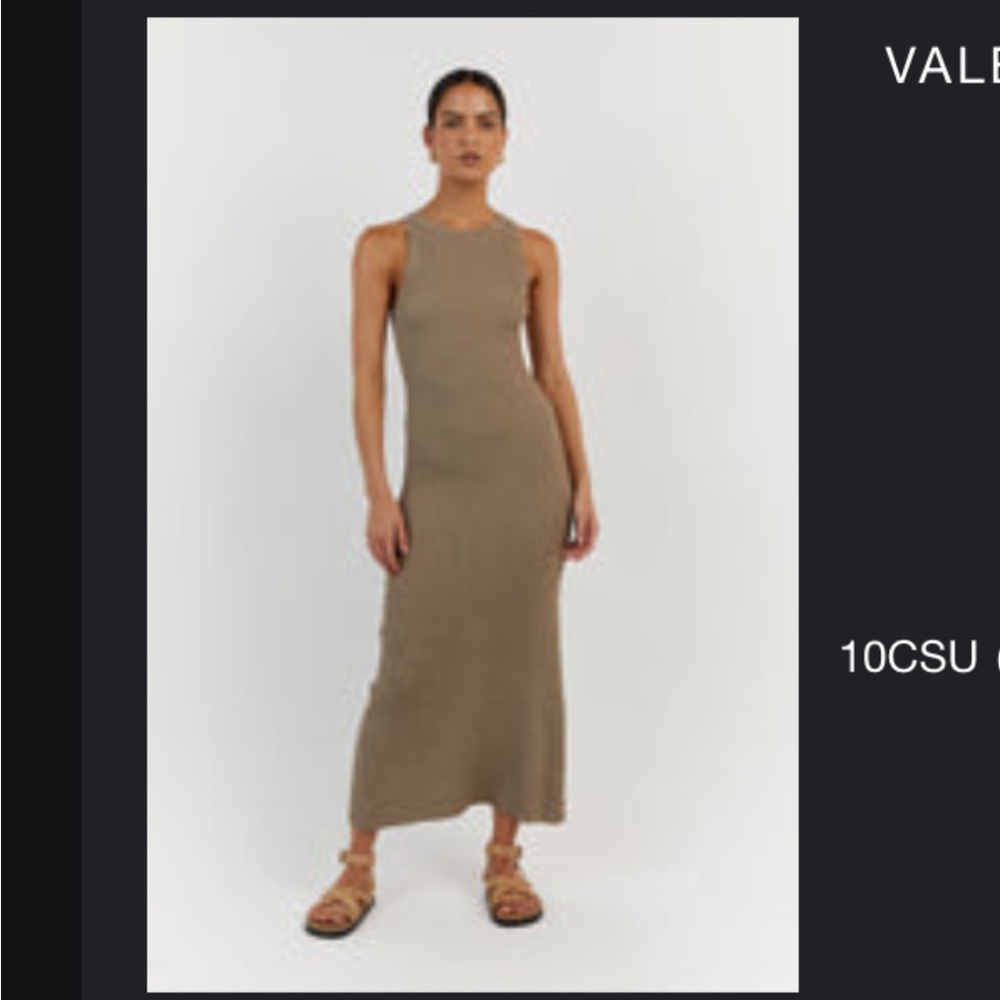 DISSH VALERIE MOSS KNIT RACER MIDI DRESS